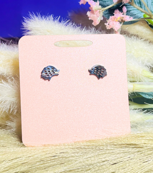 Hedgehog Post & Stud Earrings